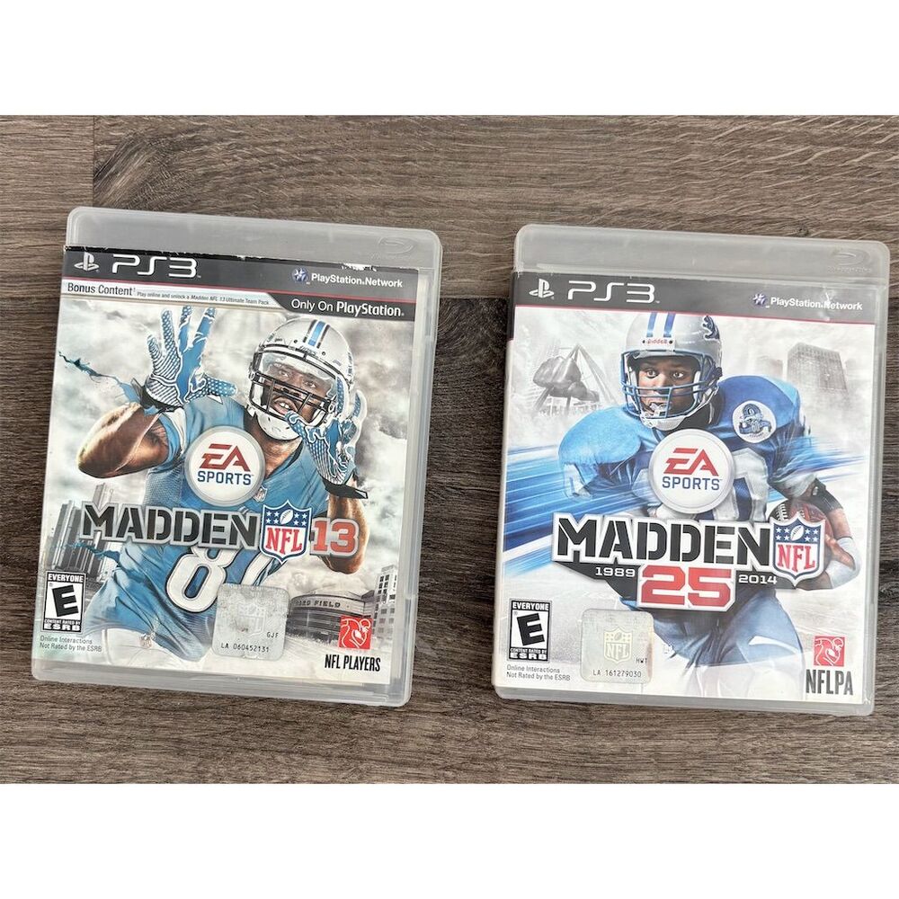 Madden NFL 13 & 25‎ PS3 Lot Complete with Cases & Manuals EA Sports